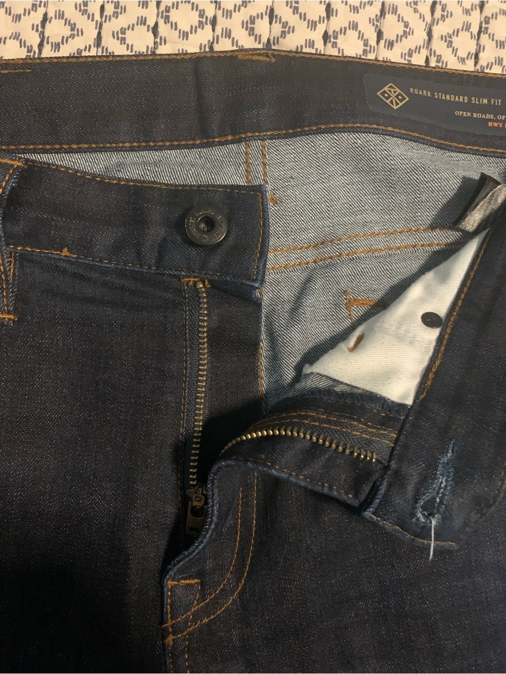Roark Hwy 133 Denim dark blue jeans size 34 x 32 - Picture 2 of 5
